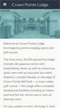 Mobile Screenshot of crownpointelodge.com