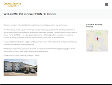 Tablet Screenshot of crownpointelodge.com